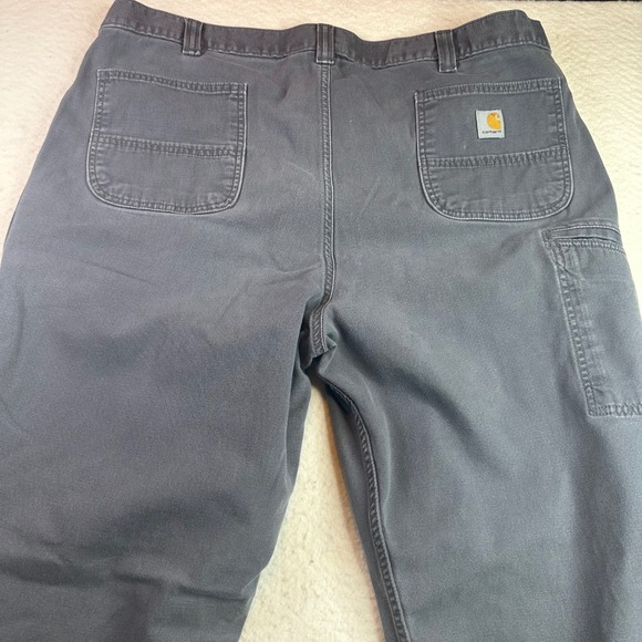 Carhartt Rugged Flex Relaxed Fit Canvas Work Pants Gray BN2291-M 44x32 Mens - Picture 9 of 14